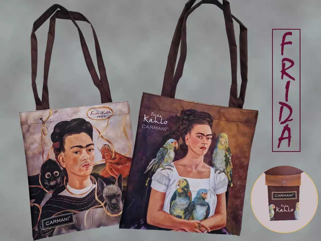 Kahlo Frida Autoportret papugi NOWA torba torebka na zakupy shopperka
