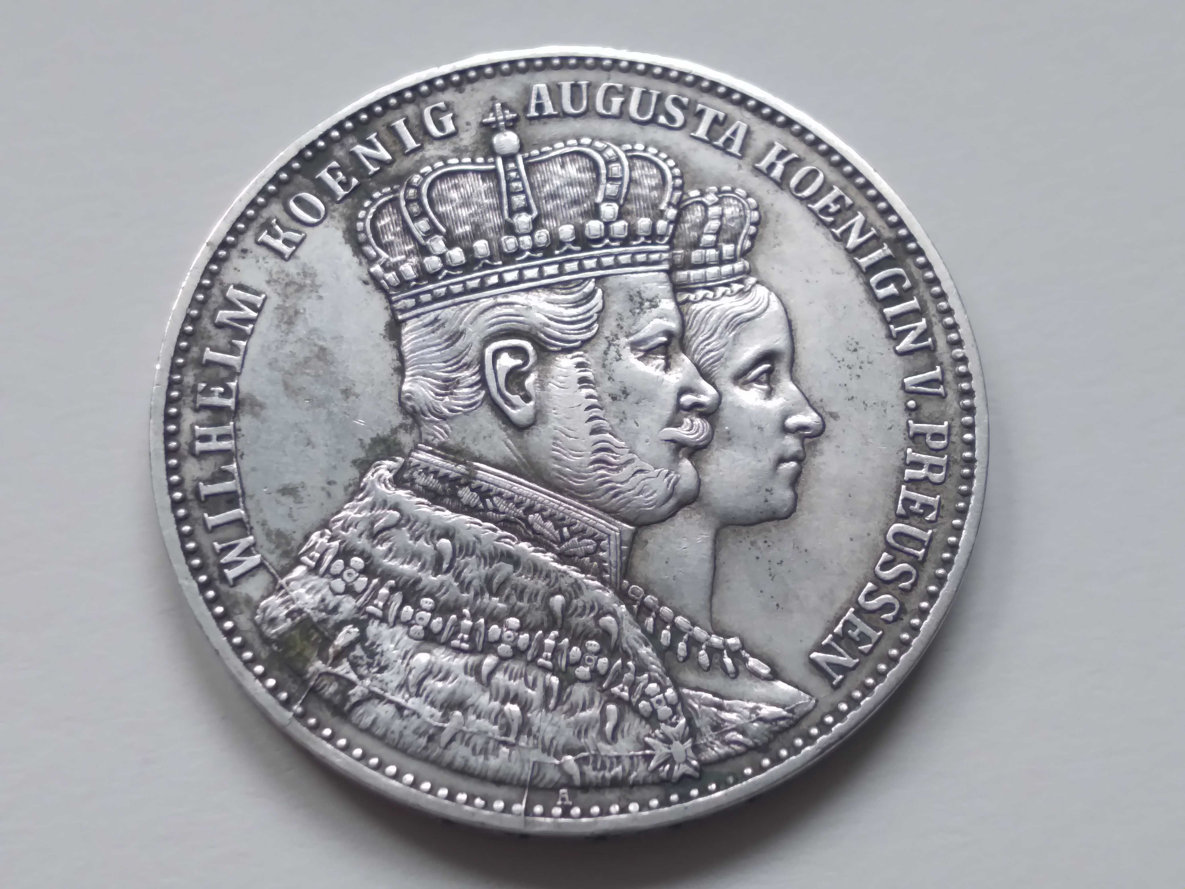 Moneta srebrna Niemcy Prusy talar 1861 rok
