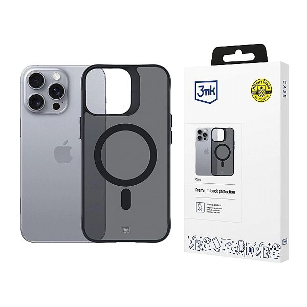 Etui 3mk Smoke MagCase z MagSafe na iPhone 16 Pro Max - półprzezroczys