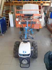 Tractor motocultuvador lombardini e reboque com matricula 4x4