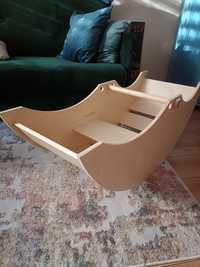 Bujak drabinka dla dzieci w kształcie łódki z ławeczką montessori