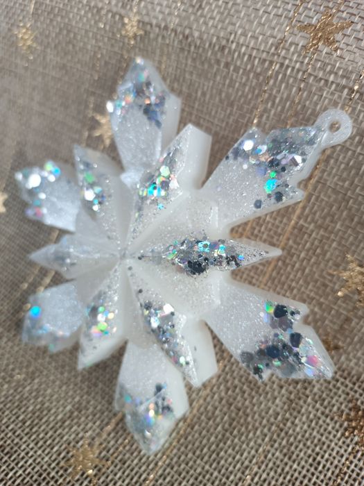 Ozdoba choinkowa zawieszka gwiazda święta handmade