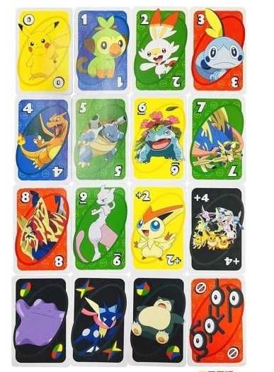 Karty do Gry Pokemon Uno