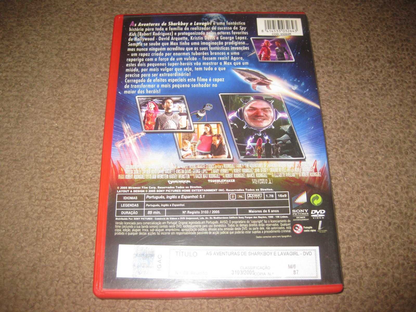 DVD "As Aventuras de Sharkboy e Lavagirl" com Taylor Lautner