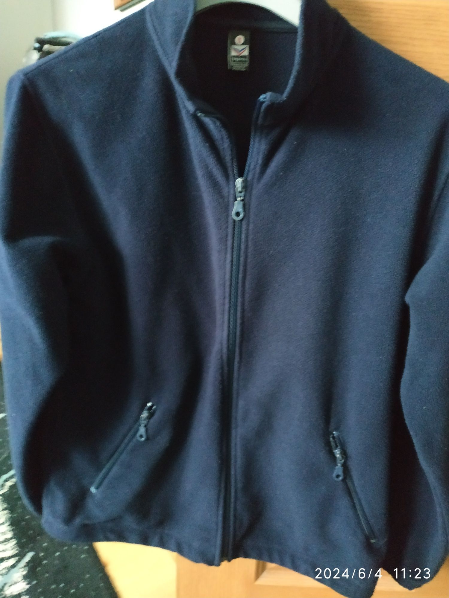 Bluza polarowa granatowa damska, r 164/XS, używana