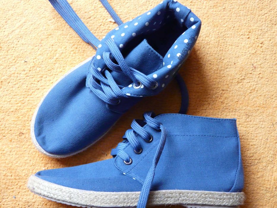 Nowe espadryle/trampki w kropeczki ,r.36