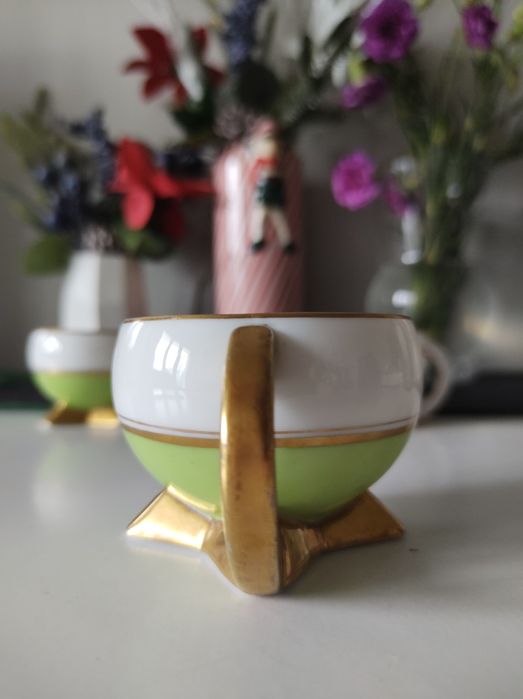 Przedwojenna Piękna Filiżanka Ćmielów Lata 30 Art Deco B. Wendorf  !