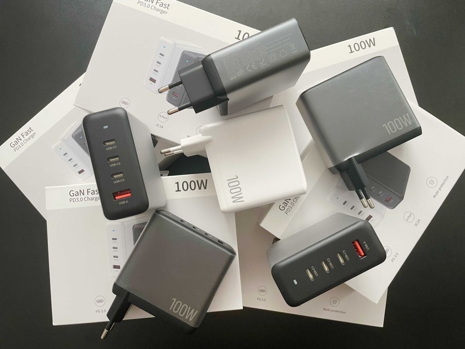 Швидка зарядка 100W 65w 25w GAN 2 QC4.0+PD3.0 блок зарядки 65W
