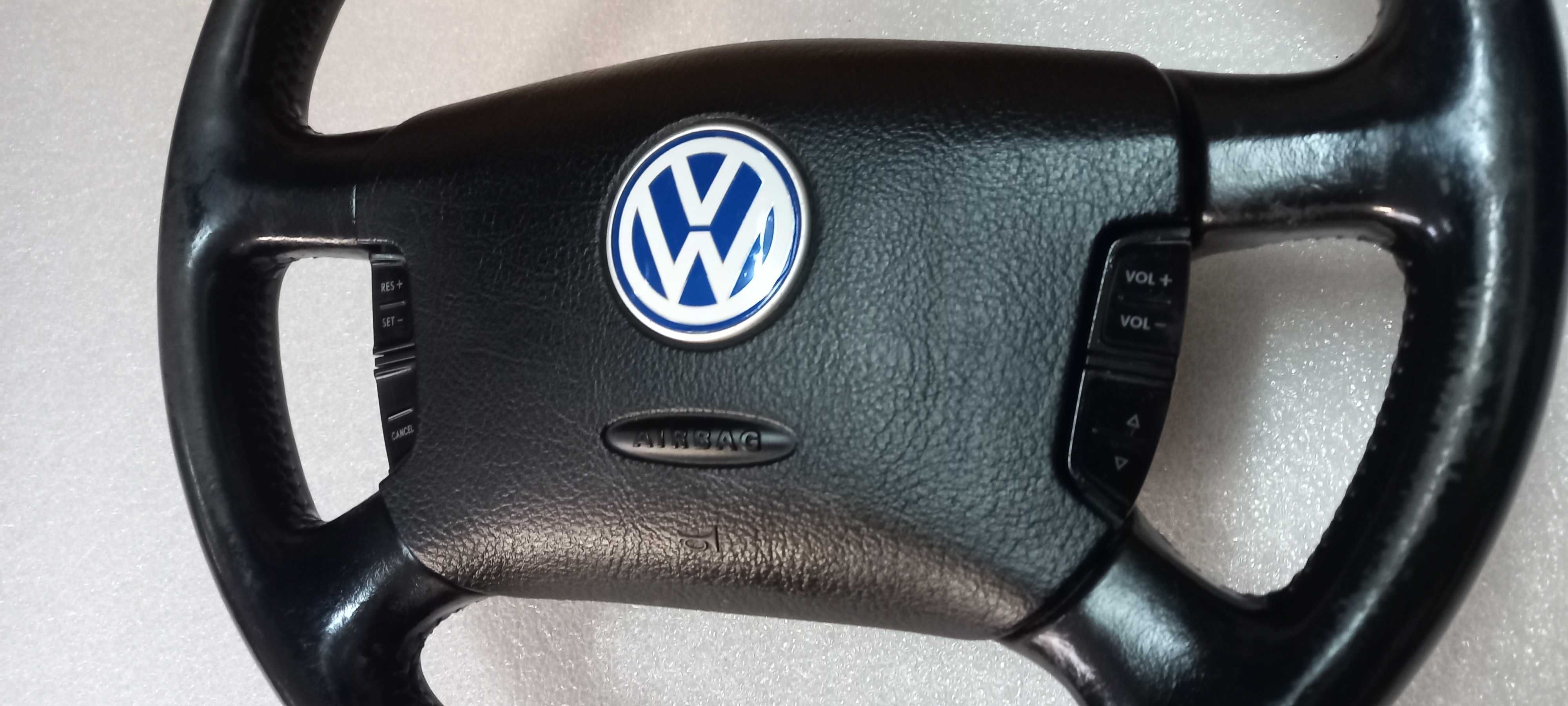 Kierownica skórzana multifunkcja  Volkswagen Passat B5 FL kpl
