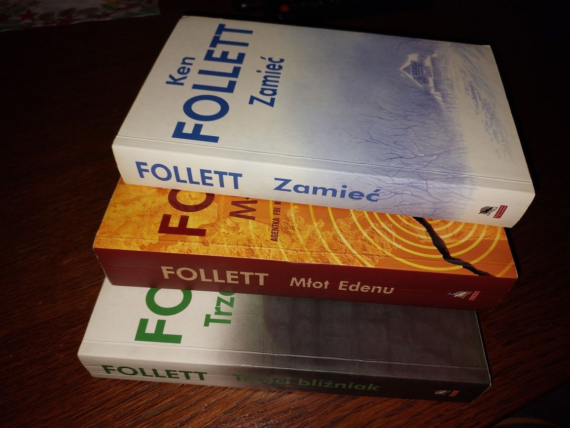 KEN Follett Trzeci bliźniak Młot EDENU ZAMIEĆ Komplet 3szt.=60zł NOWE