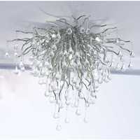 Ponadczasowy srebrny elegancki kryształ żyrandol lampa ICICLE 8091-55