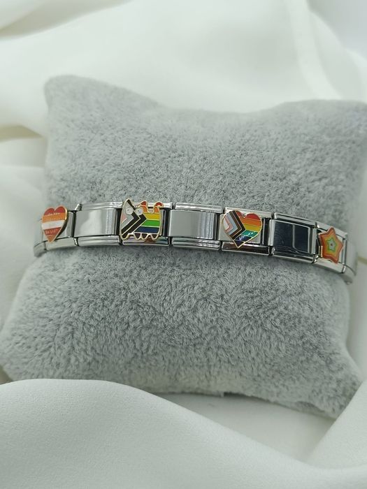 Bransoletka modułowa typu włoskiego Jak nomination 4x charmsy!!!