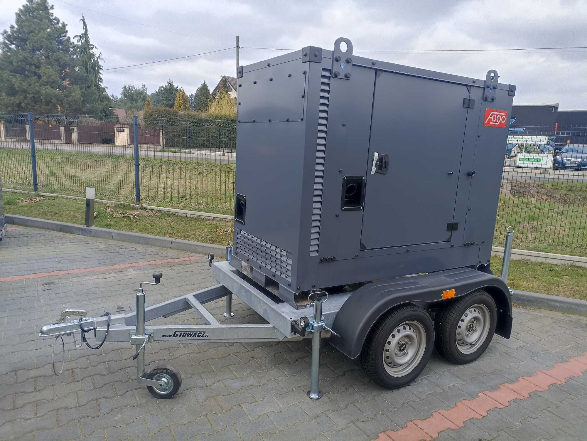 Agregat generator prądotwórczy FOGO FD 40 kVA kW na przyczepie nowy