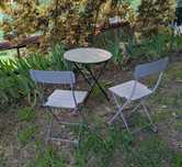 Mesa de jardim + 2 cadeiras exteriores IKEA Sundsö, quase novo