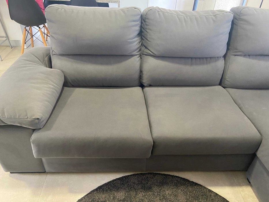 Vendo sofá chaise longue reversível cinza