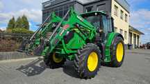 John Deere JD 6115M + ładowacz MX, 2015, 4-cyl, 115 KM, od I-szego właściciela  Cena: 209.000 zł netto! Przetestuj ciągnik ZA DARMO!! 6430,6125,6330