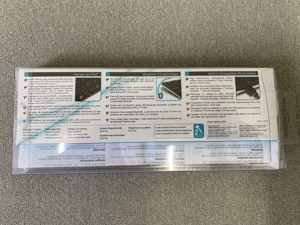 Bluetooth клавіатура rapoo e6300 for iphone/ipad