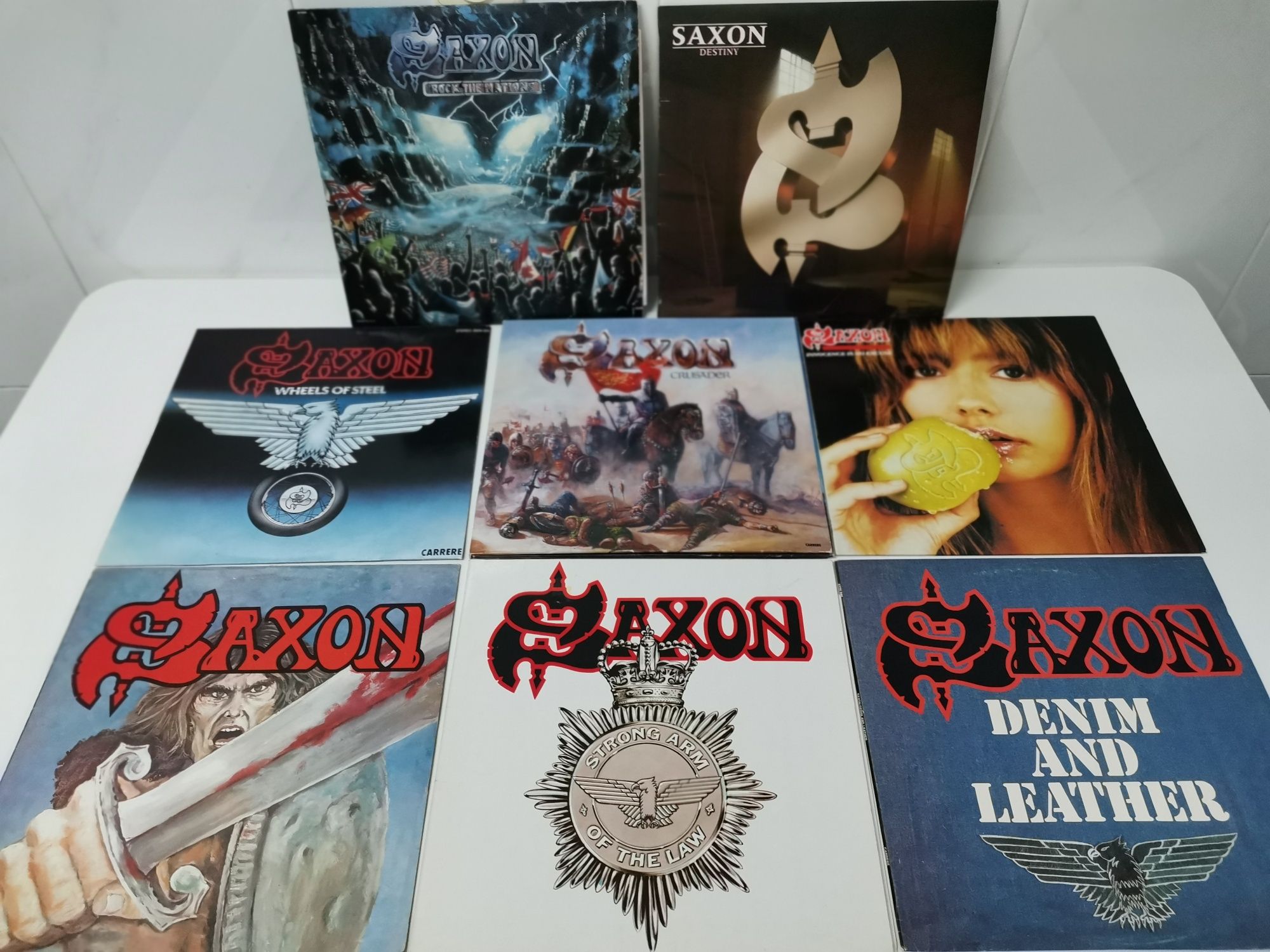 SAXON, JUDAS PRIEST, IRON MAIDEN {discos de vinil / Heavy Metal}