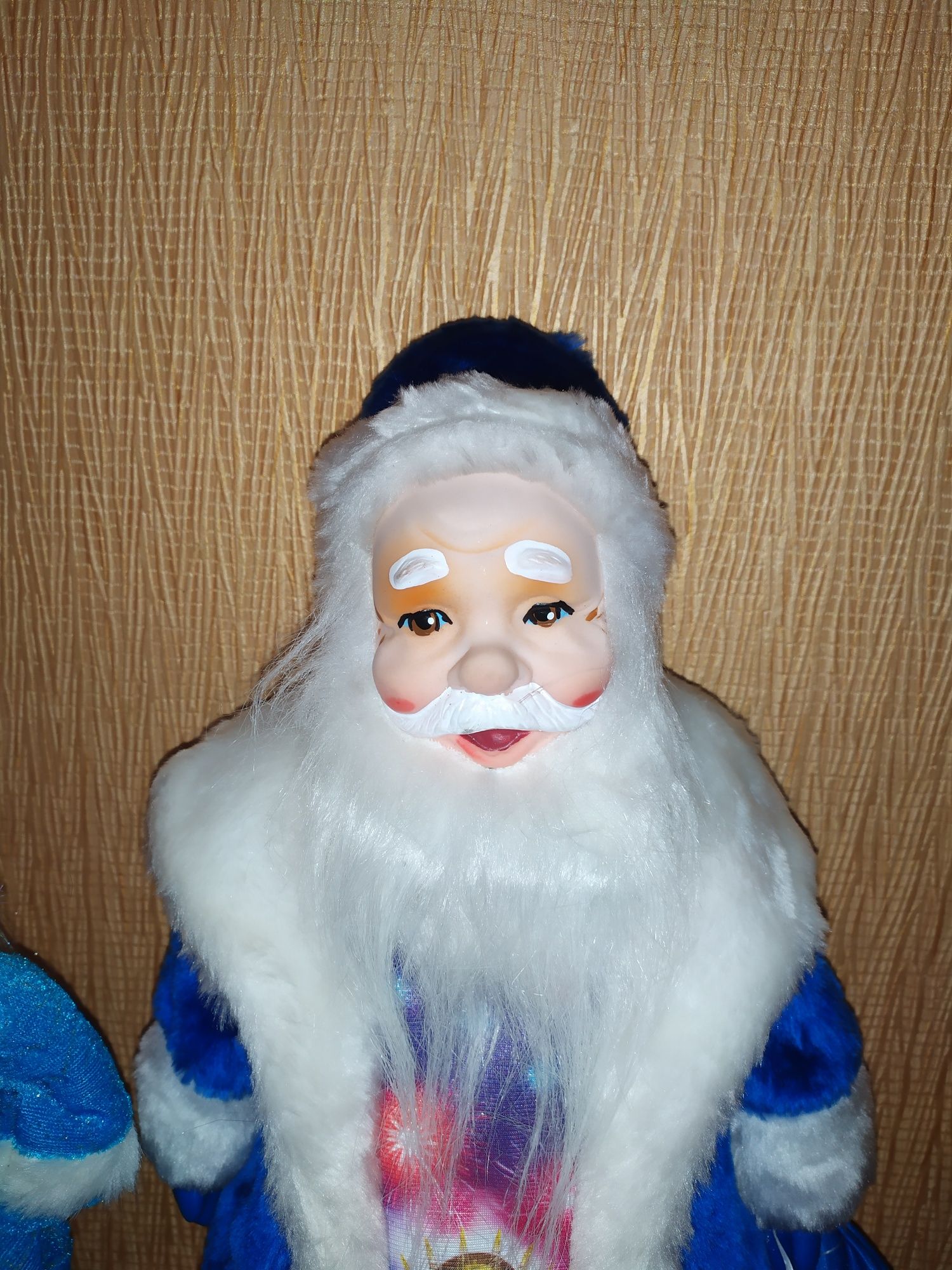 Дед Мороз и Снегурочка лицо керамика старинные