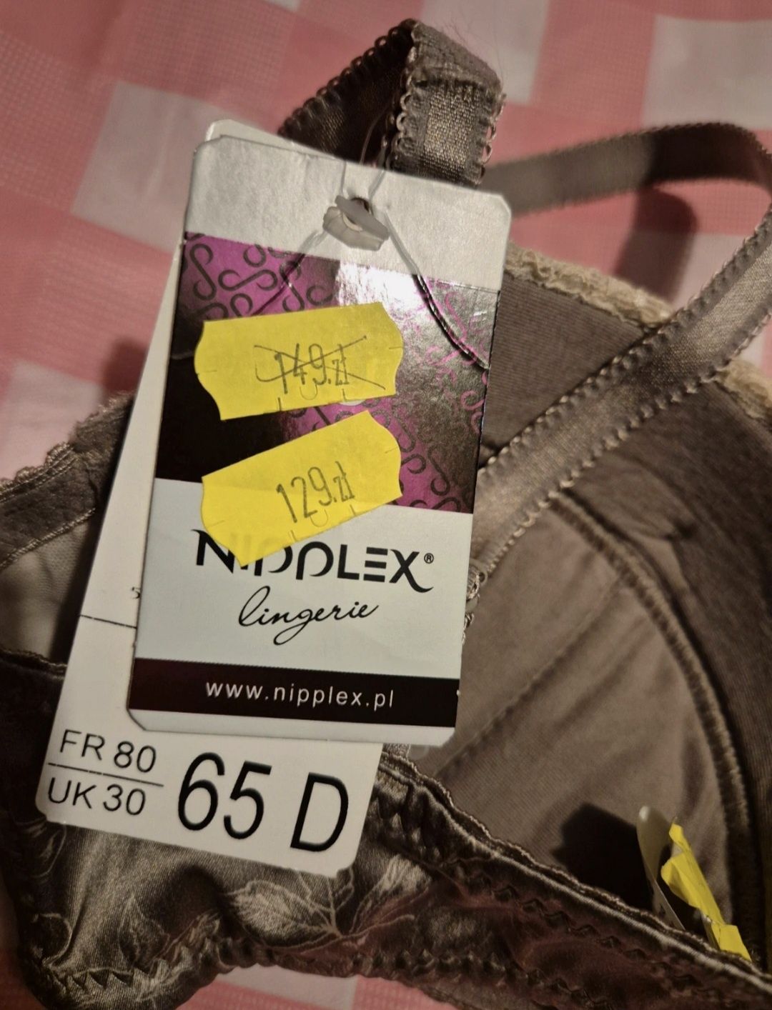 Biustonosz Nipplex 65D push up nowy z metką