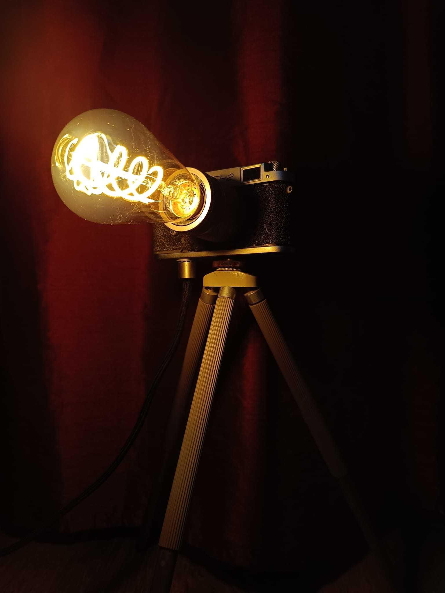Lampa z aparatu - lampa loft - retro PRL