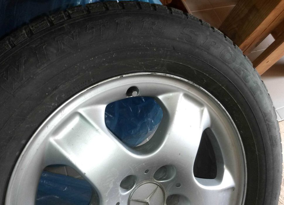 ALUfelgi 17 + opony zima 255/50/17  Dunlop, oryginał Mercedes ML W164