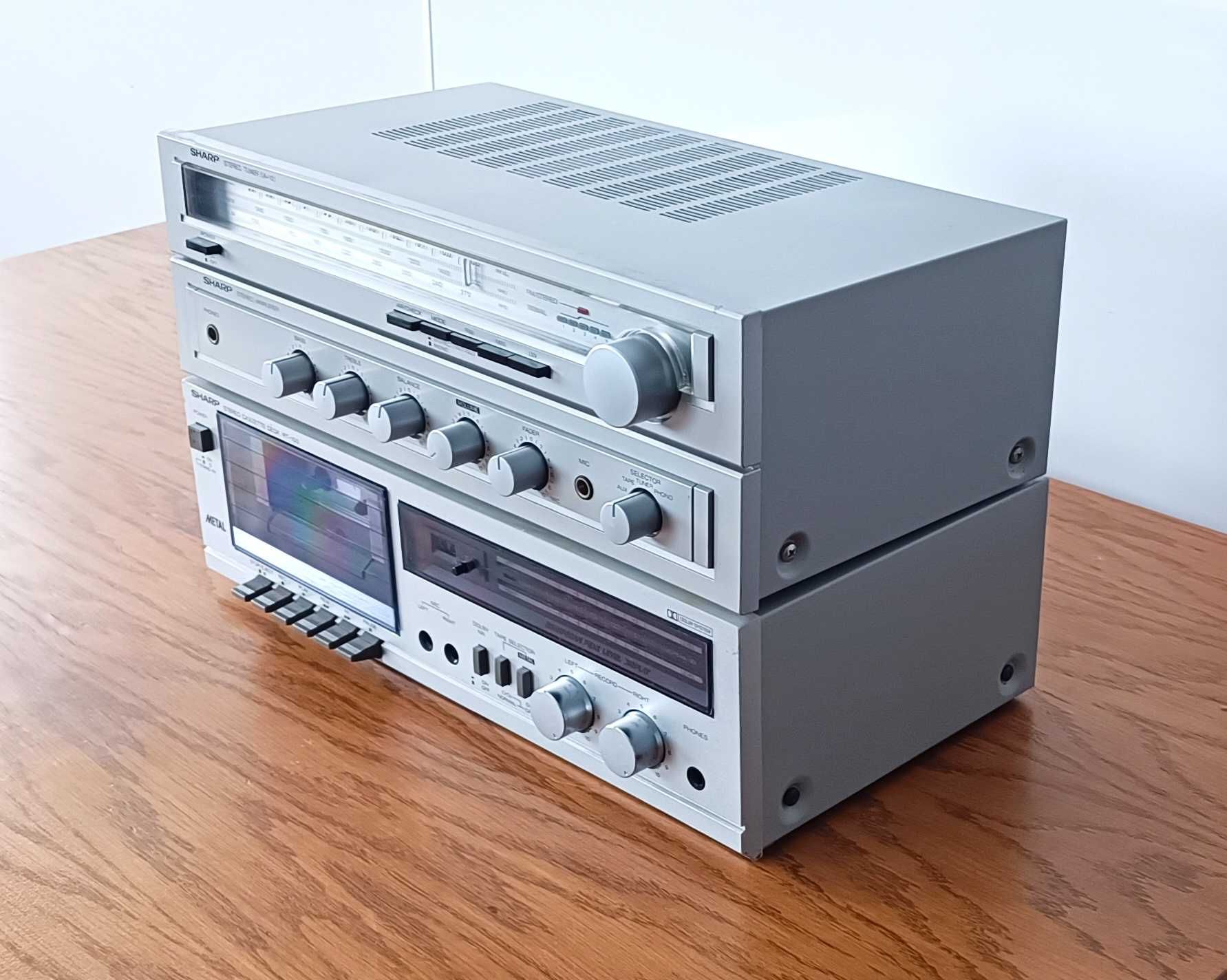 Amplituner SHARP SA-10 - Magnetofon DECK SHARP RT-100 - kolumny SONY