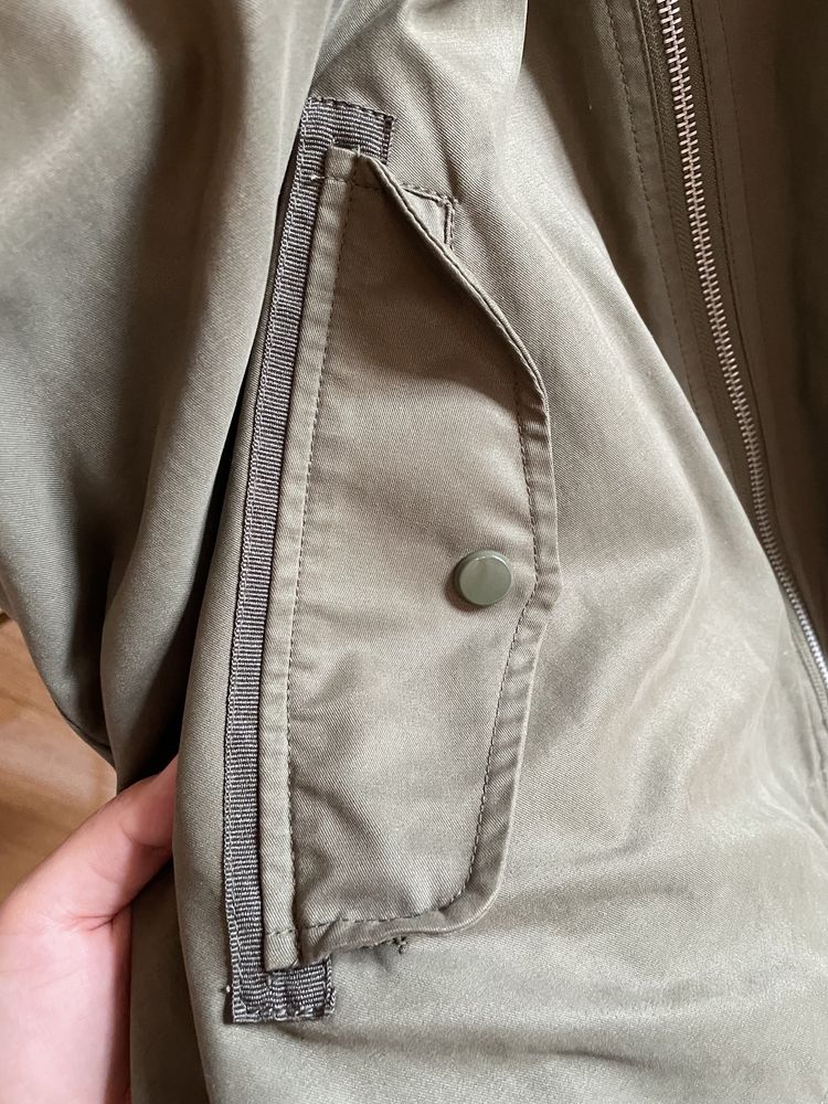 Parka zara verde tropa