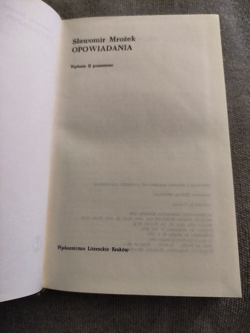 Sławomir Mrożek opowiadania