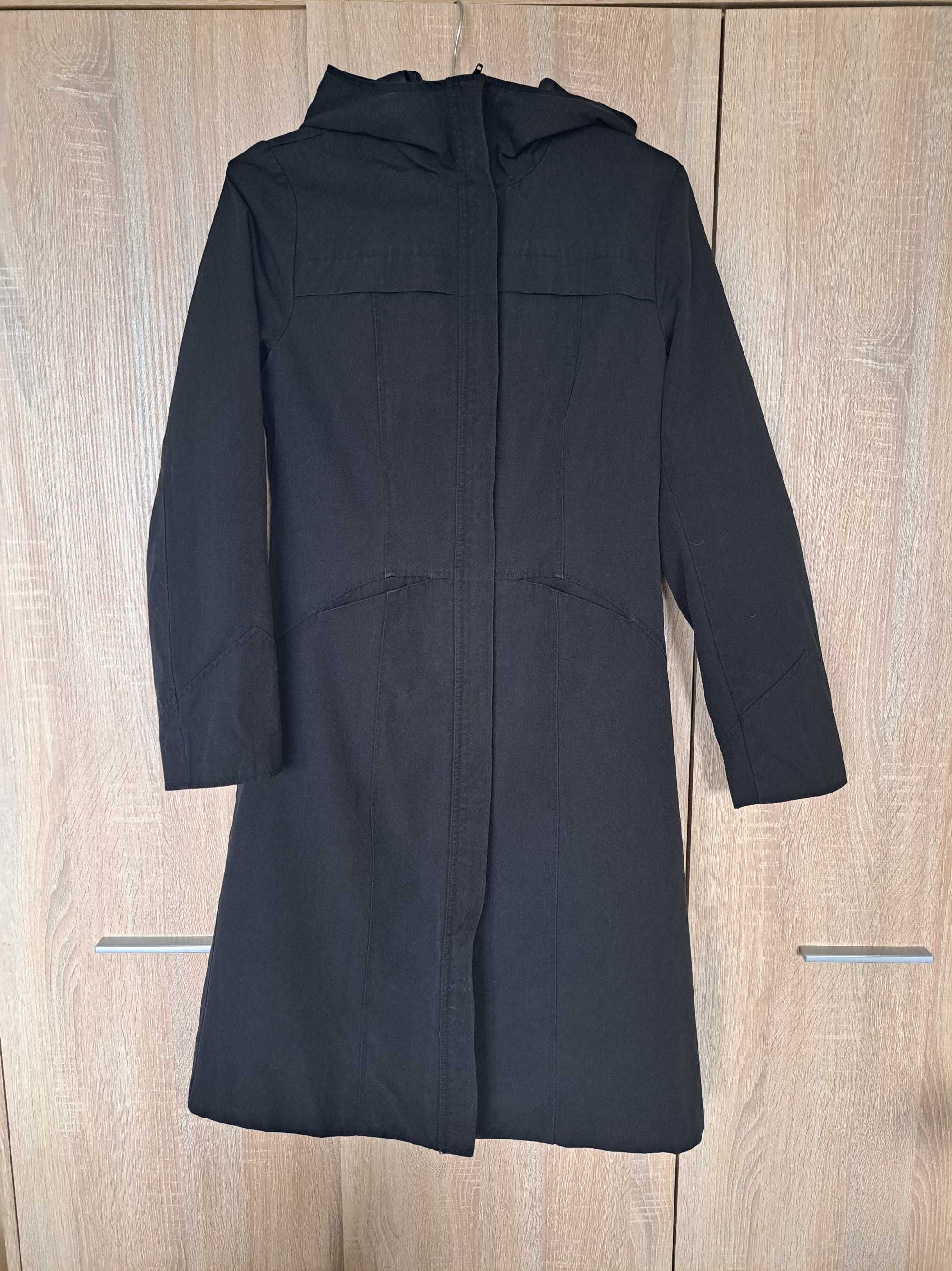 Czarny płaszcz damski H&M r. S/M