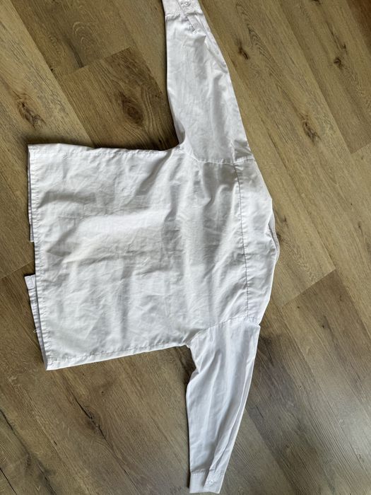 Koszula biała galowa 116 kołnierzyk dlugi rękaw chłopięca