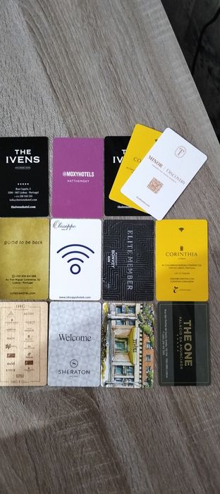 Cartões de hoteis