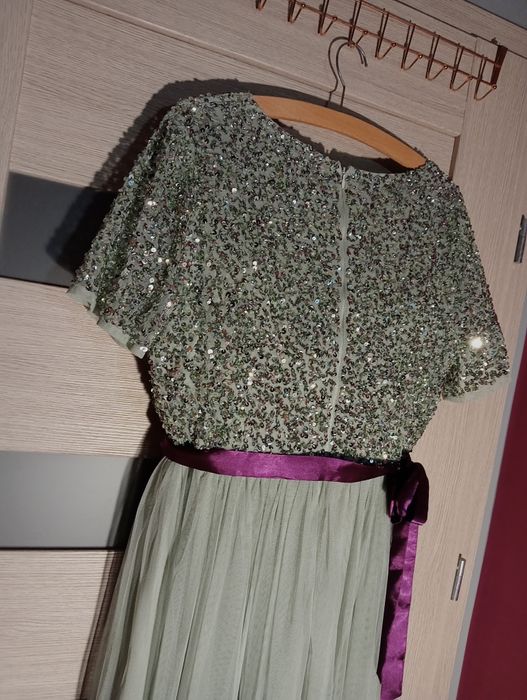 sukienka wesele impreza Sylwester cekiny tiul Maya delux