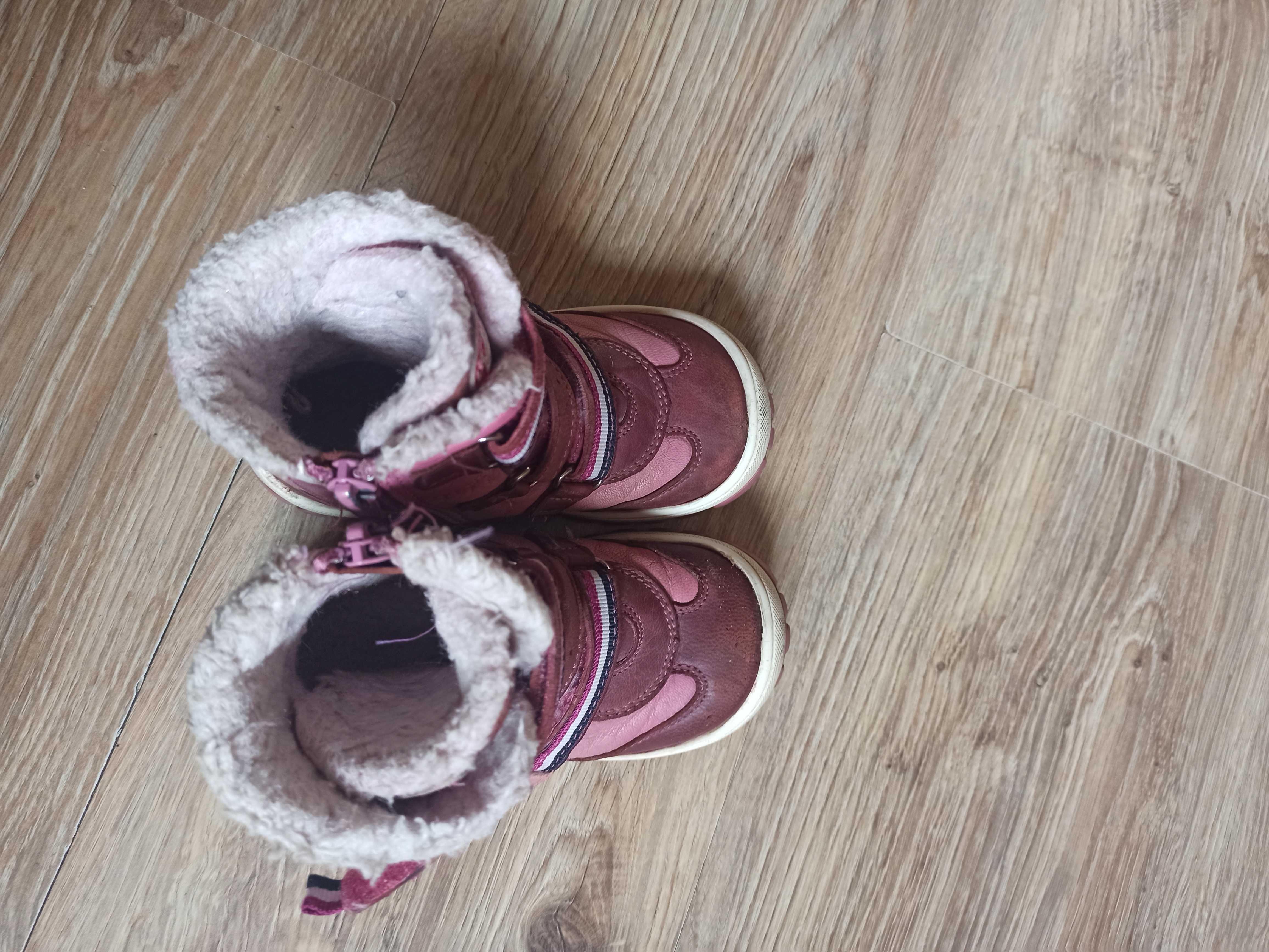Buty kozaki zimowe Lasocki 23 dziewczęce skórzane skóra naturalna