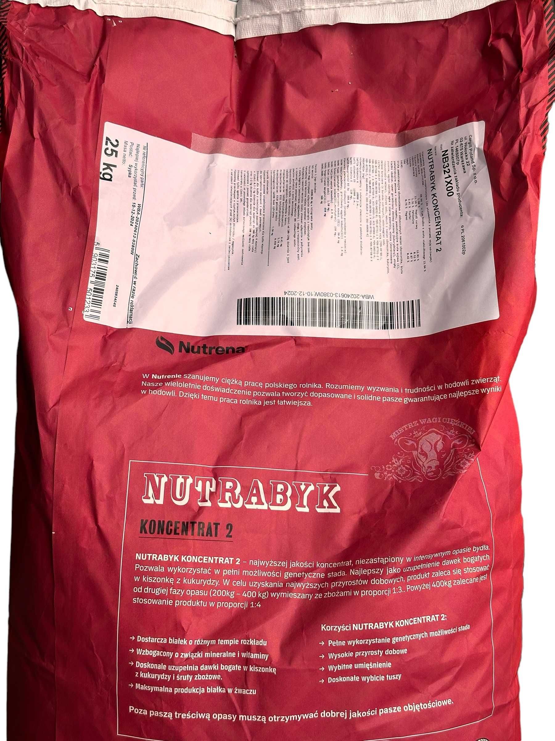 Koncentrat dla Opasów Nutrabyk 25 kg 41,1% białka
