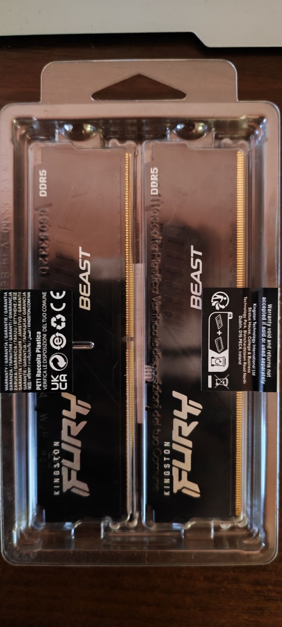 Оперативна пам'ять Kingston Fury Beast DDR5-6000 16384MB PC5-48000