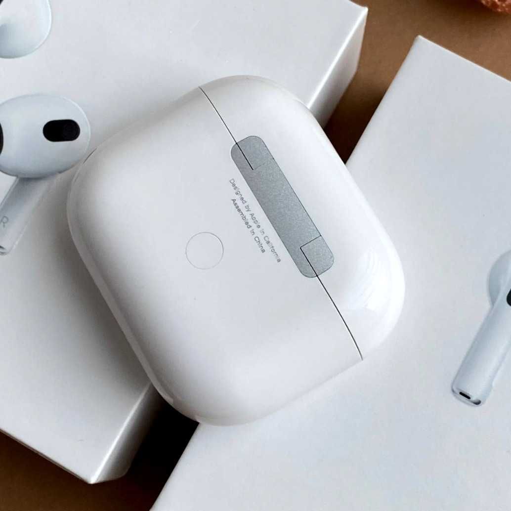 Чохол в подарунок! Навушники Apple AirPods 3 преміум коп 1в1