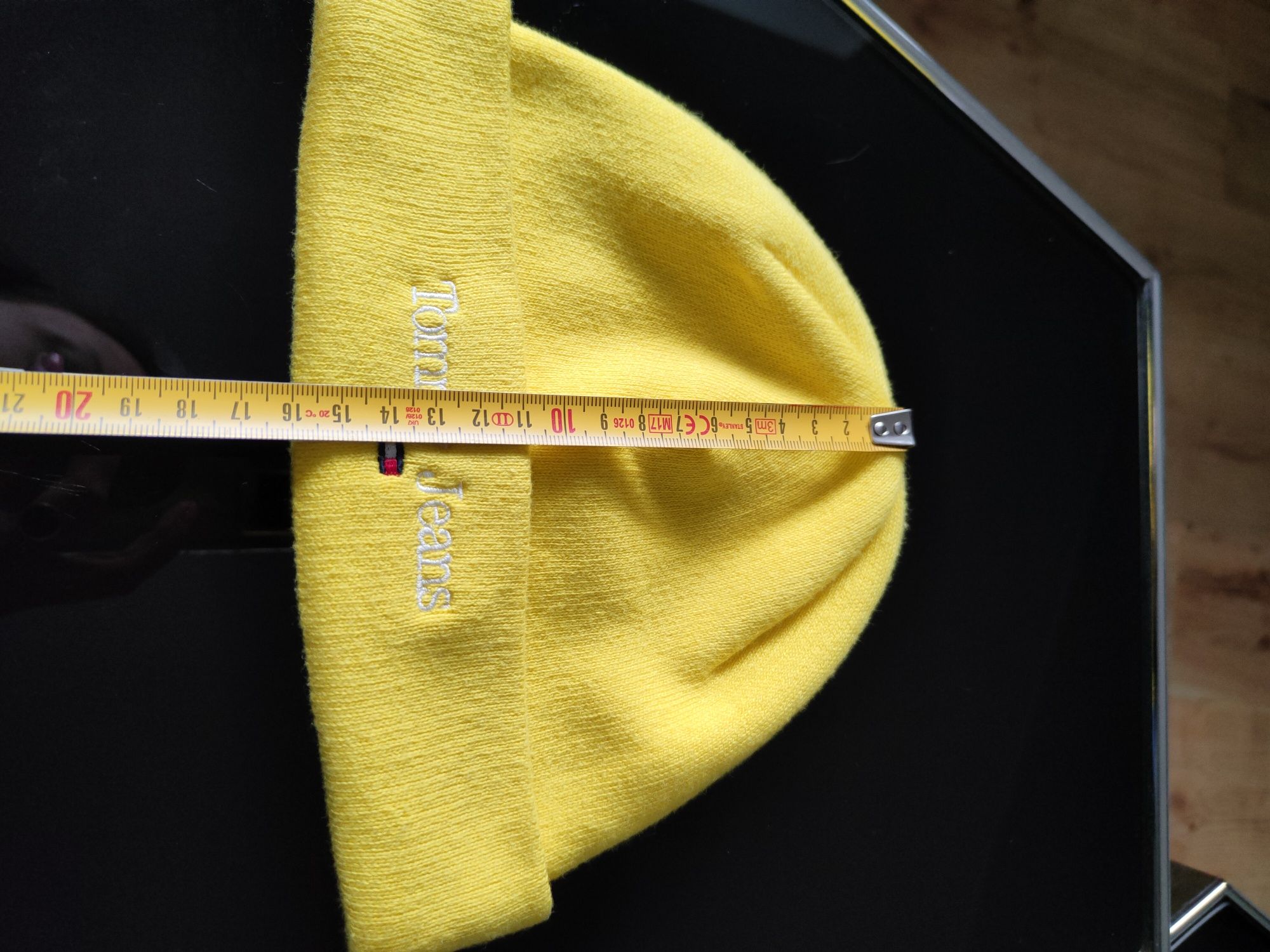 Nowa czapka Tommy Jeans dziecięca żółta przejściowa wiosenna