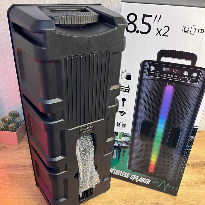 ТОП ПРОДАЖ Колонка Bluetooth Музыкальный центр с Rgb подсветкой