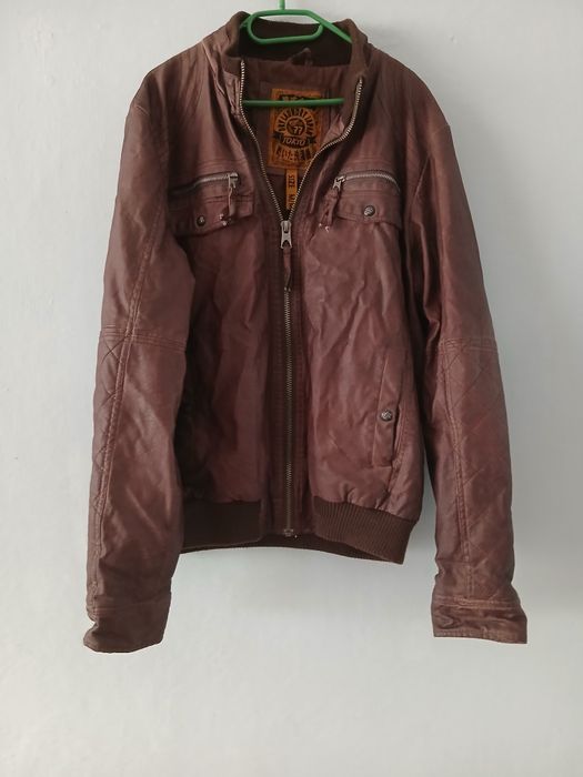 Skórzana kurtka męska motocyklowa