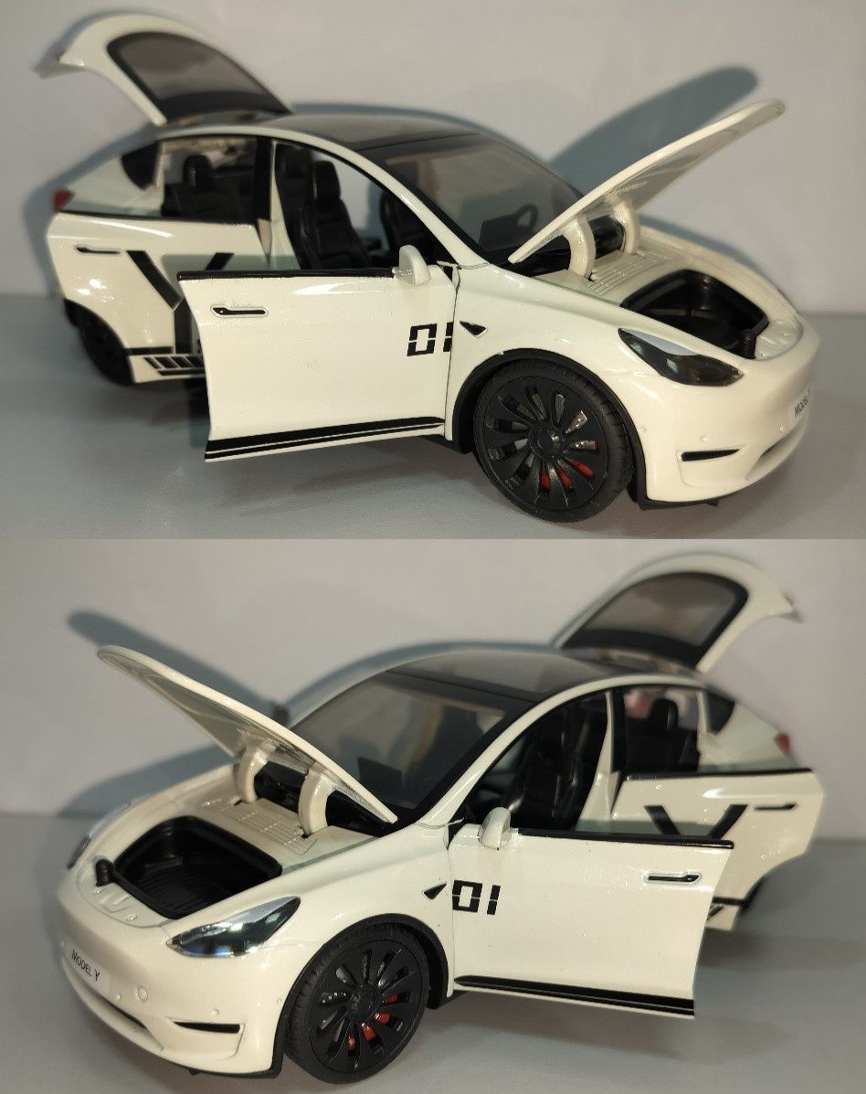 Tesla Model Y модель 1:26 ТМ Автопром металлическая звук свет