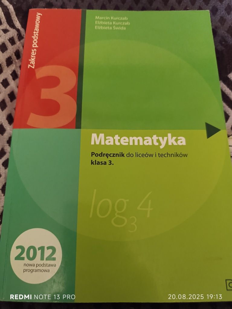 Podręcznik do klasy 3 z matematyki
