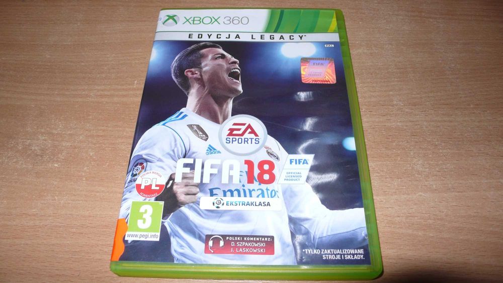 Gra do Xbox360 Fifa 18 PL polska wersja Szpakowski XBox 360