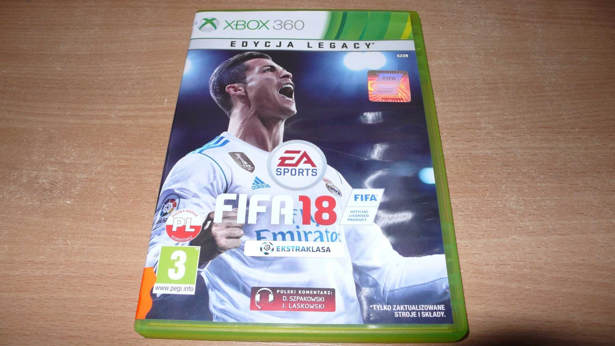 Gra do Xbox360 Fifa 18 PL polska wersja Szpakowski XBox 360