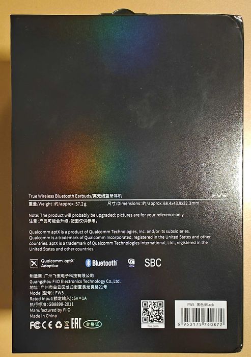 FiiO FW5 Bluetooth TWS навушники, AAC AptX LHDC