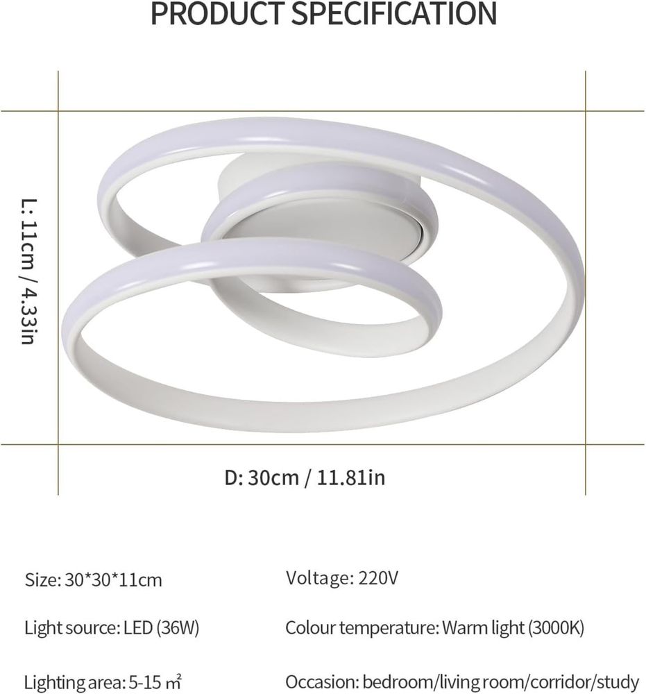 Lampa sufitowa LED, 36W