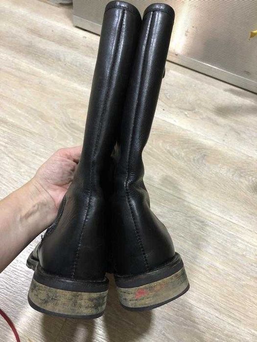 напівчобітки чорні утеплені натуральна шкіра