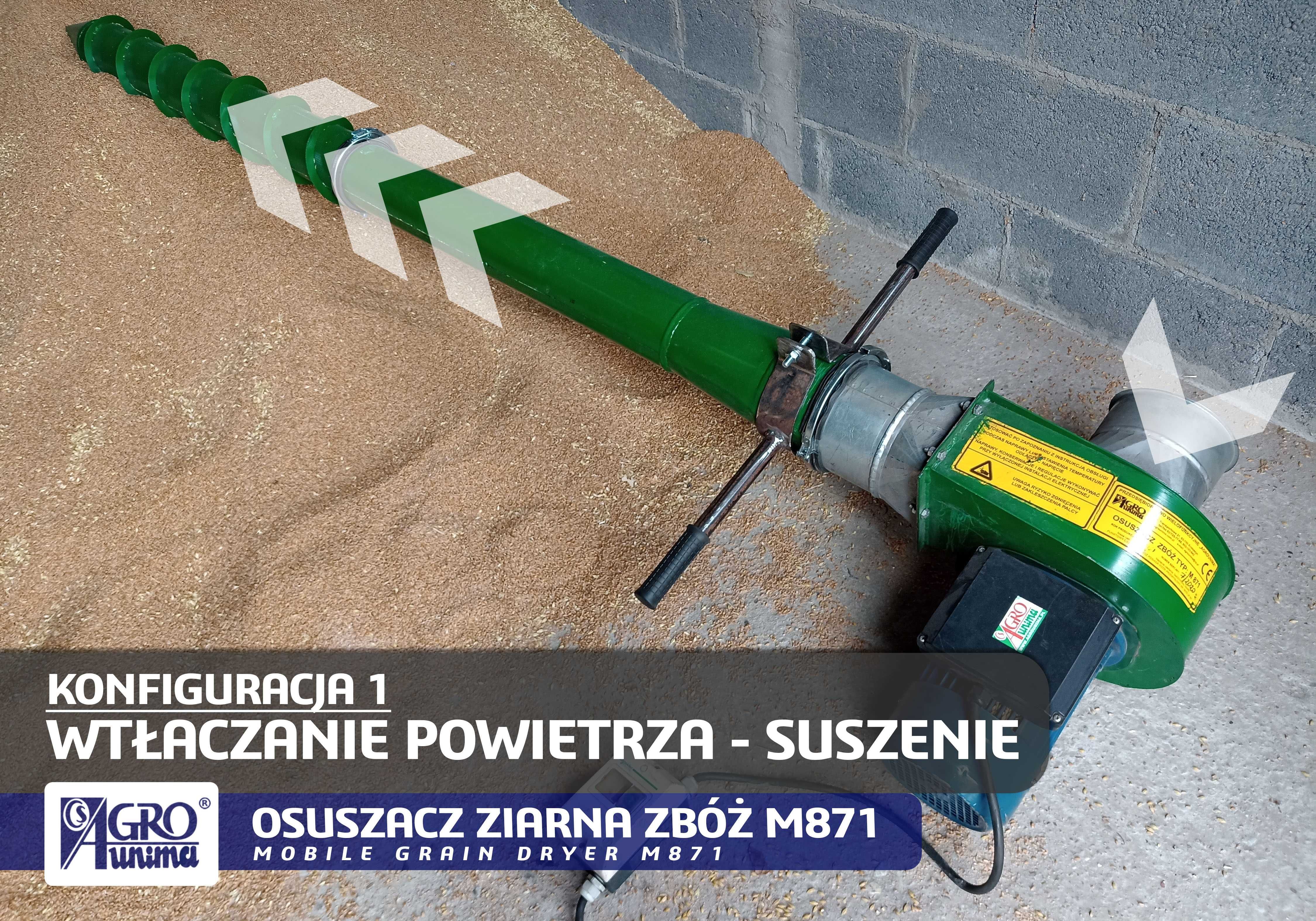 Przenośny punktowy OSUSZACZ ZIARNA ZBÓŻ M871 Agrounima 400V 1,5kW