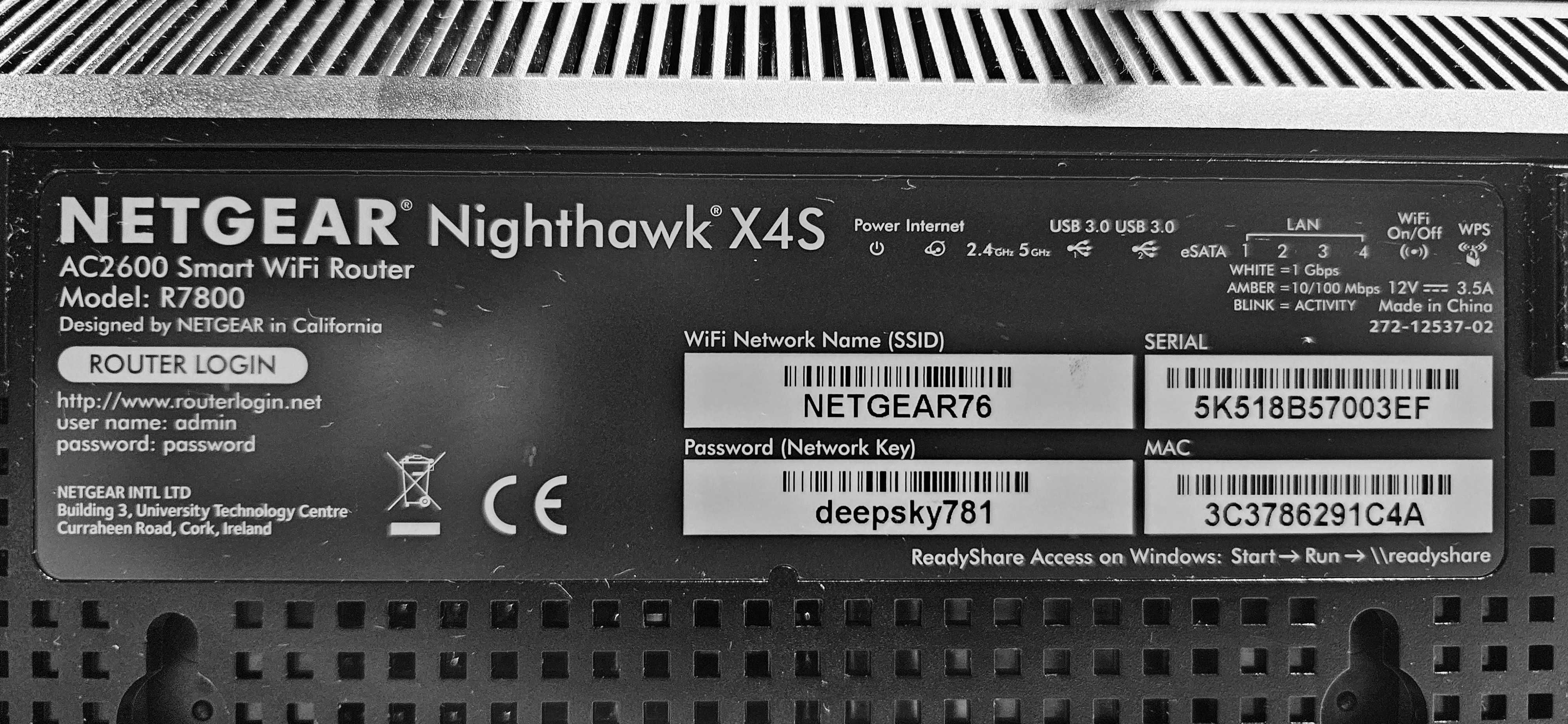 Router Netgear R7800 Nighthawk X4S Dual-Band