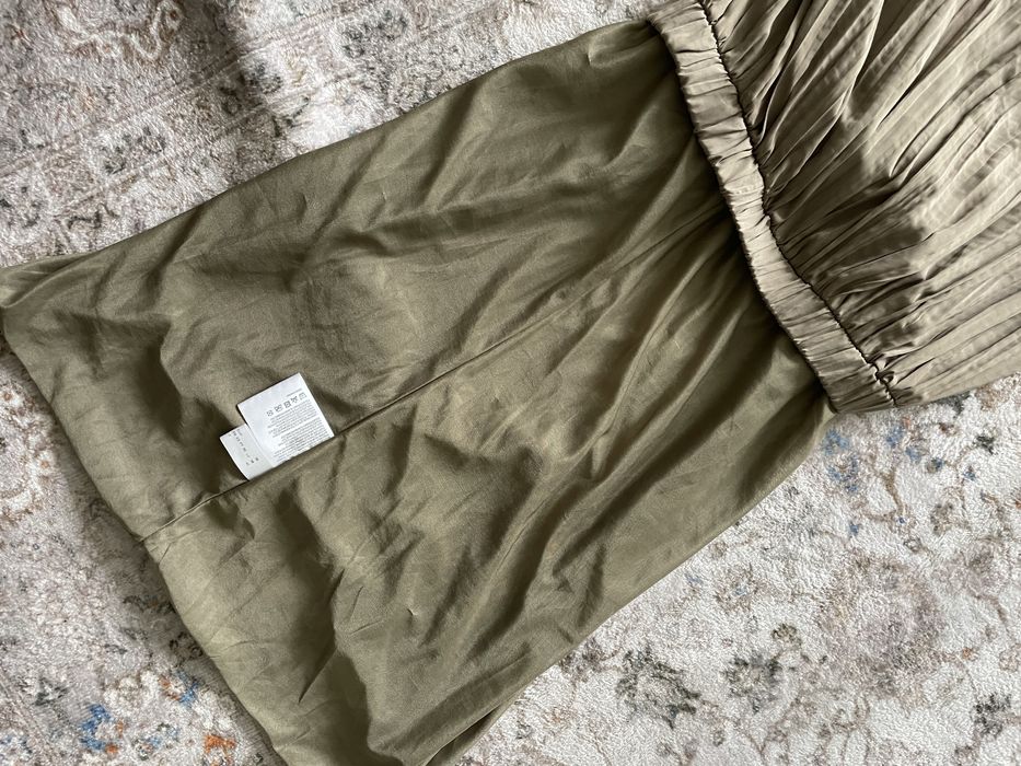 Spódnica plisowana na jesień rozmiar M spódniczka midi maxi khaki